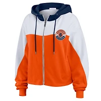 Sweat à capuche entièrement zippé blocs de couleurs orange Syracuse pour femme WEAR by Erin Andrews