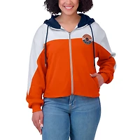 Sweat à capuche entièrement zippé blocs de couleurs orange Syracuse pour femme WEAR by Erin Andrews