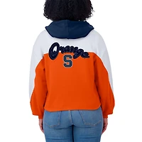 Sweat à capuche entièrement zippé blocs de couleurs orange Syracuse pour femme WEAR by Erin Andrews