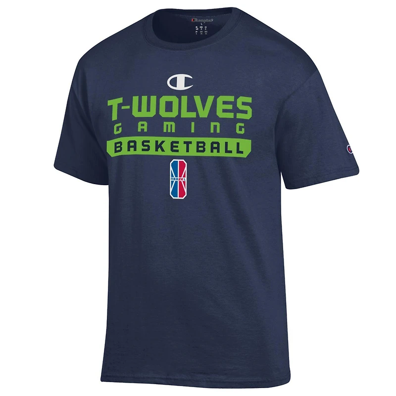 Unisex Champion  Navy T-Wolves Gaming On-Court 2K League Authentic Practice T-Shirt