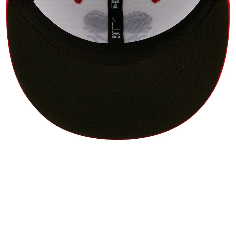 Casquette ajustée 59FIFTY Familia De Tacoma Copa La Diversion New Era pour homme, blanc/orange