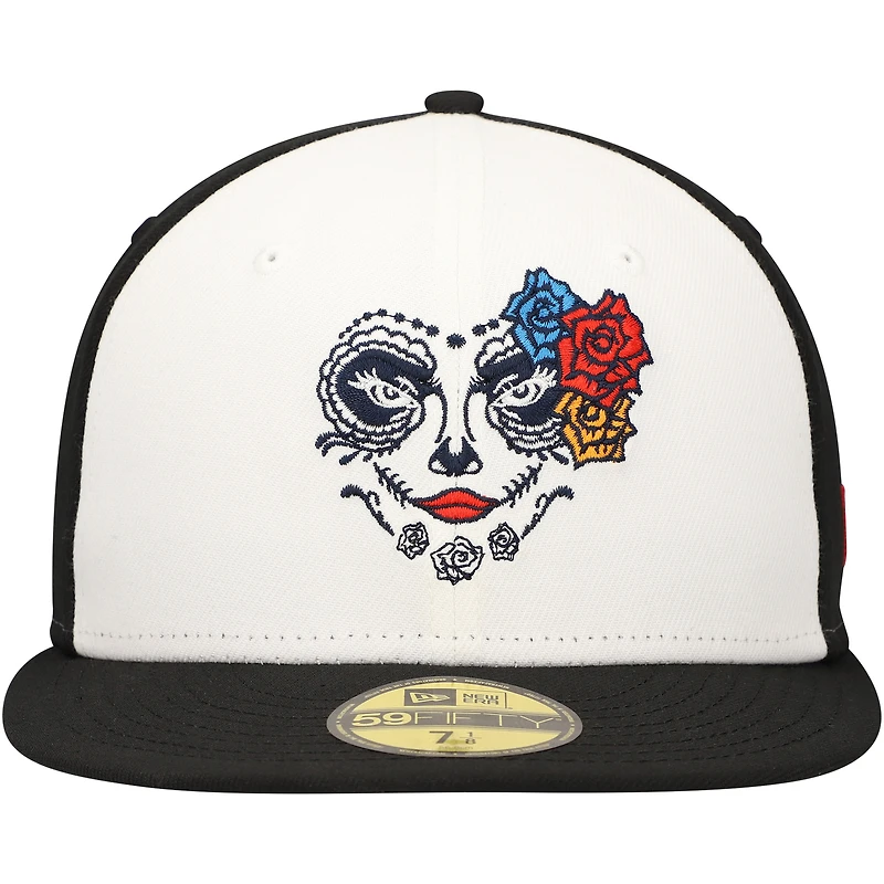 Men's New Era White Familia De Tacoma Copa La Diversion 59FIFTY Fitted Hat