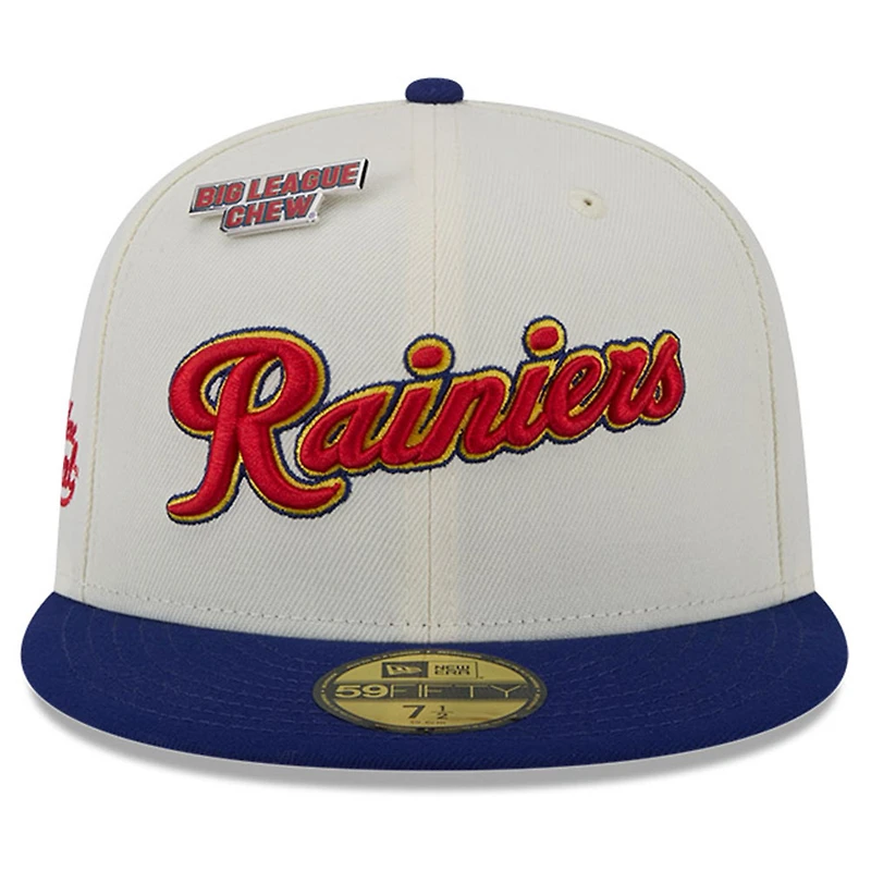 Casquette ajustée Tacoma Rainiers Big League Chew Original 59FIFTY New Era blanche pour hommes