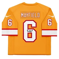 Maillot Nike Vapor Fuse orange dédicacé par Baker Mayfield des Tampa Bay Buccaneers