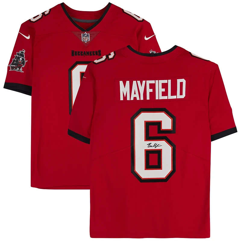 Baker Mayfield Tampa Bay Buccaneers Autographed Red Nike Limited Jersey