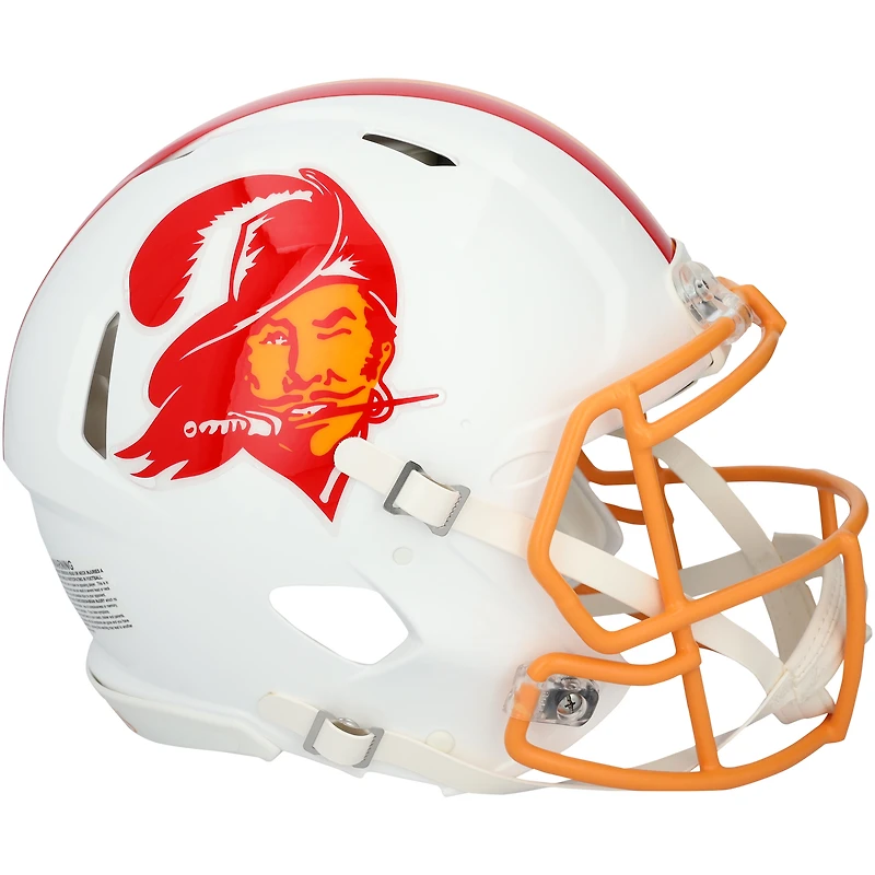 Casque Riddell Speed Authentic autographié par Baker Mayfield, des Buccaneers de Tampa Bay, édition spéciale 50e saison rétro