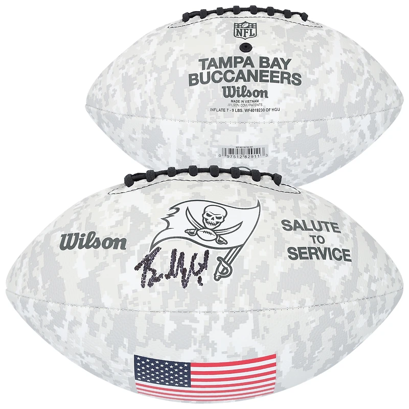 Baker Mayfield Tampa Bay Buccaneers Autographed Wilson 2024 Salute To Service Football