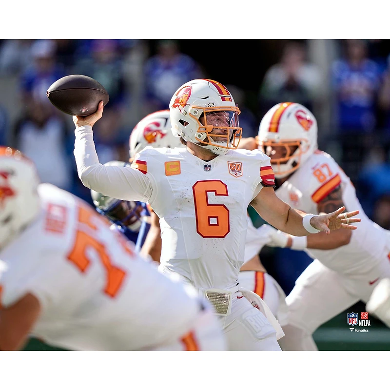 Baker Mayfield Tampa Bay Buccaneers Unsigned 2025 Week 5 Creamsicle Photograph