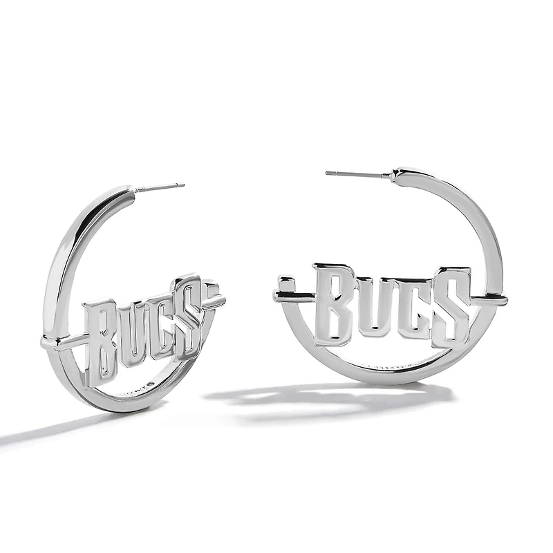 BaubleBar Tampa Bay Buccaneers Wordmark Hoop Earrings