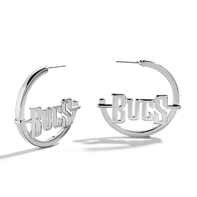BaubleBar Tampa Bay Buccaneers Wordmark Hoop Earrings