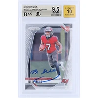 Carte de recrue autographiée de Bucky Irving (Tampa Bay Buccaneers) Panini Prizm 2024 n° 316, certifiée par Fanatics Witnessed (note : 9,5/10).