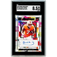 Carte autographiée de Bucky Irving (Tampa Bay Buccaneers) - Panini Impeccable Illustrious Ink 2025 #INK-BIG #14/75 - Authentifiée SGC - Note : 8,5