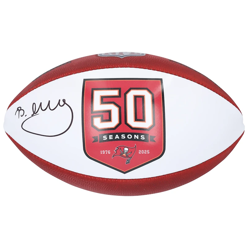 Bucky Irving Tampa Bay Buccaneers Autographed 50th Season Wilson White Panel Football  