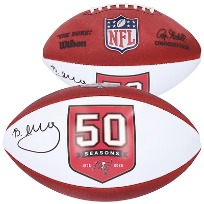 Bucky Irving Tampa Bay Buccaneers Autographed 50th Season Wilson White Panel Football