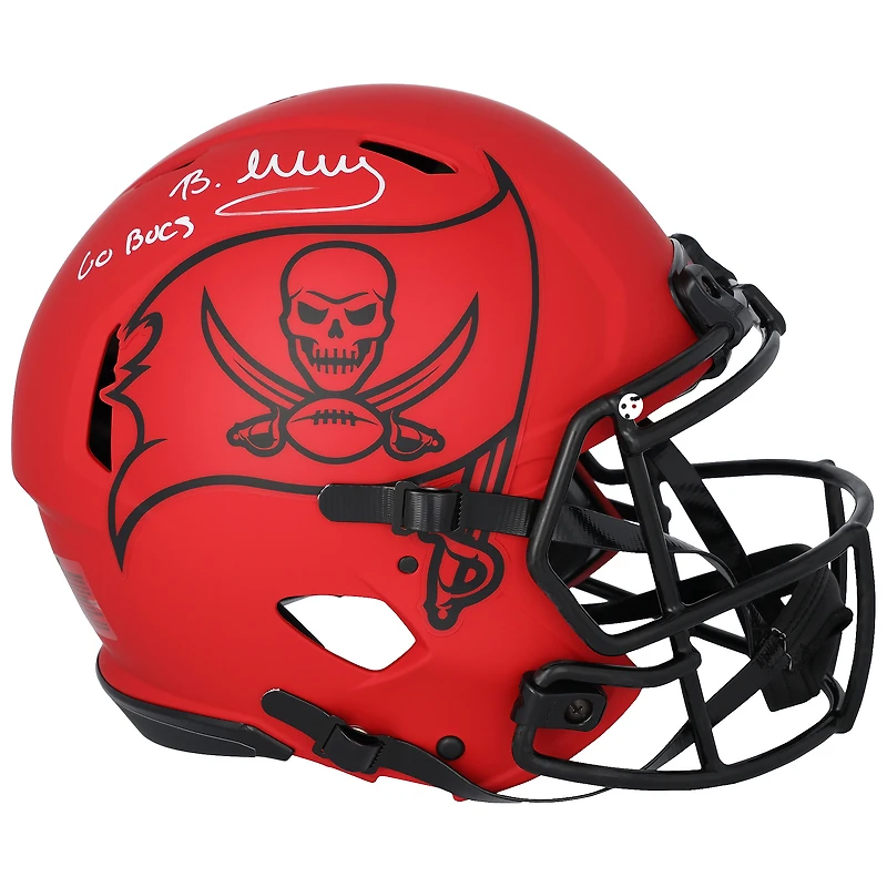 Bucky Irving Tampa Bay Buccaneers Autographed Riddell Rave Speed Authentic Helmet with "Go Bucs" Inscription