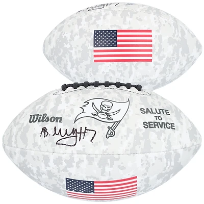 Bucky Irving Tampa Bay Buccaneers Autographed Wilson 2024 Salute To Service Football