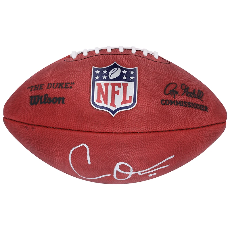 Ballon de football Duke en couleur autographié par Cade Otton des Tampa Bay Buccaneers