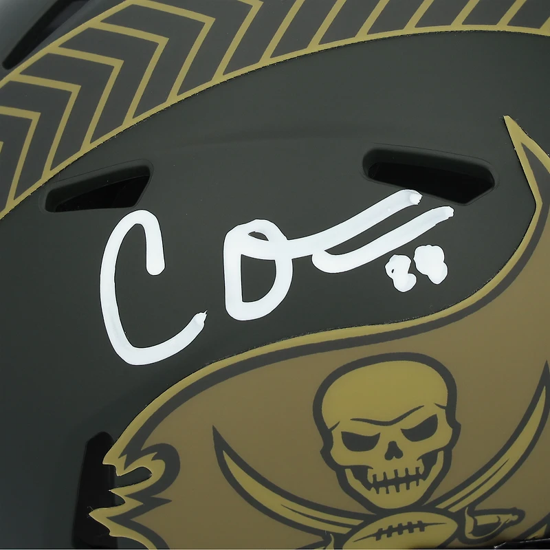 Cade Otton Tampa Bay Buccaneers Autographed Riddell 2025 Salute To Service Speed Mini Helmet  