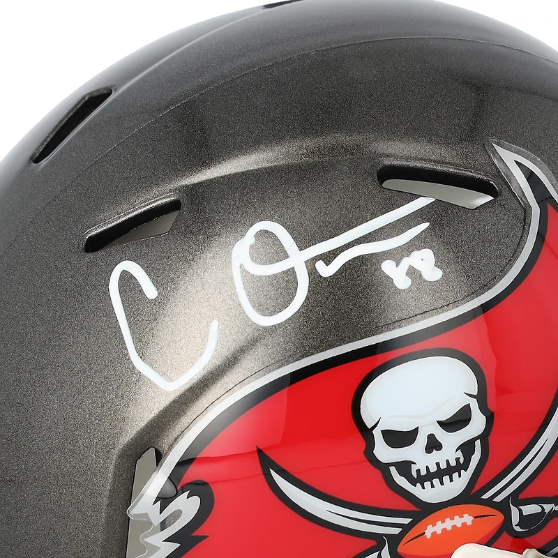 Casque Riddell Speed Mini autographié par Cade Otton des Tampa Bay Buccaneers