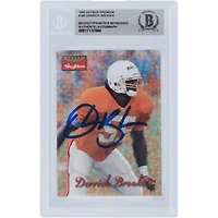 Derrick Brooks Tampa Bay Buccaneers Autographed 1995 Skybox Premium #180 Beckett Fanatics Witnessed Authenticated Rookie Card