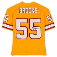 Maillot réplique orange Mitchell & Ness 1995 autographié par Derrick Brooks des Buccaneers de Tampa Bay