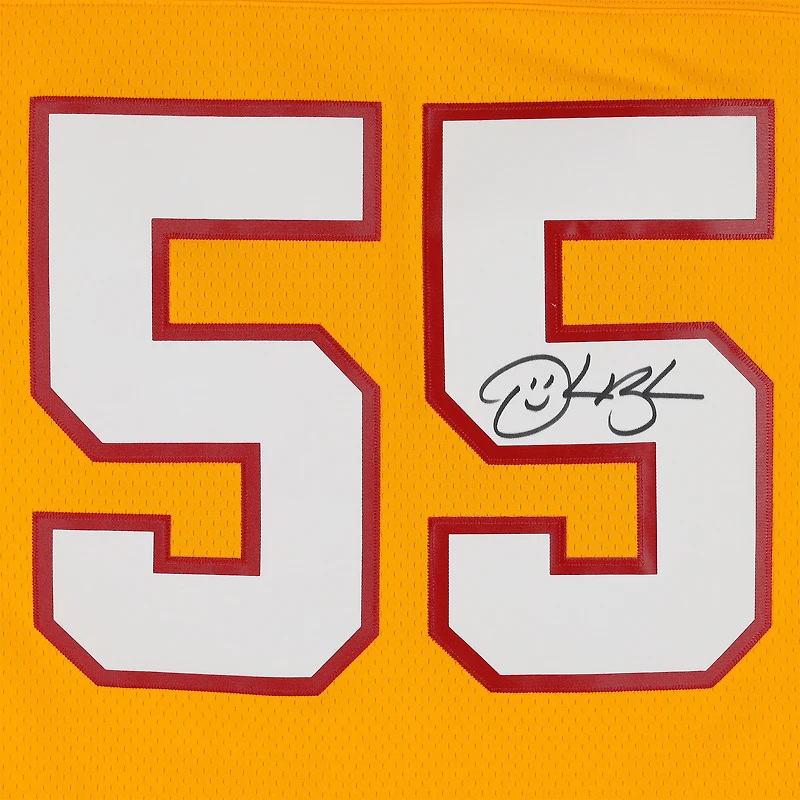 Maillot réplique orange Mitchell & Ness 1995 autographié par Derrick Brooks des Buccaneers de Tampa Bay