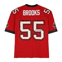 Derrick Brooks Tampa Bay Buccaneers Autographed Red Mitchell and Ness 2002 Replica Jersey