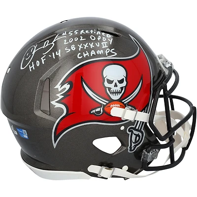 Casque Riddell Speed ​​Authentic autographié par Derrick Brooks des Buccaneers de Tampa Bay, avec inscriptions multiples - Édition limitée n° 1 sur 10