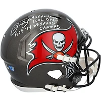 Casque Riddell Speed ​​Authentic autographié par Derrick Brooks des Buccaneers de Tampa Bay, avec inscriptions multiples - Édition limitée n° 1 sur 10