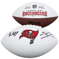 Emeka Egbuka & Baker Mayfield Tampa Bay Buccaneers Autographed Wilson White Panel Football
