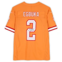 Emeka Egbuka Tampa Bay Buccaneers Autographed Orange Nike Vapor Fuse Limited Jersey