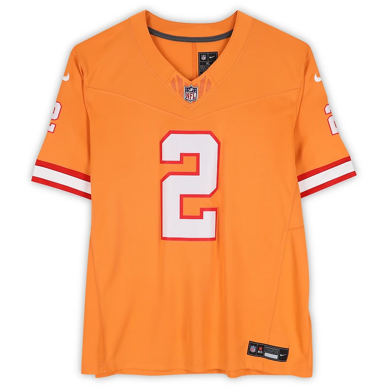 Emeka Egbuka Tampa Bay Buccaneers Autographed Orange Nike Vapor Fuse Limited Jersey