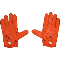 Gants adidas orange autographiés et portés par Emeka Egbuka, des Buccaneers de Tampa Bay, lors de la saison NFL 2025-2026.