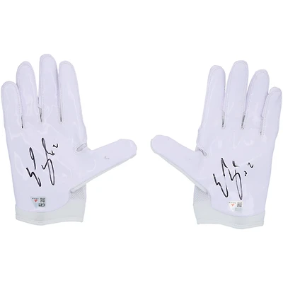Gants adidas blancs et noirs portés et autographiés par Emeka Egbuka (Buccaneers de Tampa Bay) lors de la saison NFL 2025-26 - NF70448700-01