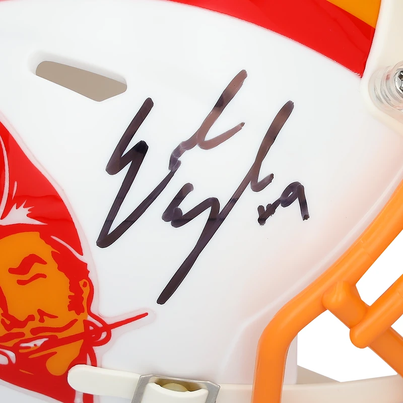 Casque Riddell rétro Speed Mini autographié par Emeka Egbuka des Tampa Bay Buccaneers 1976-96