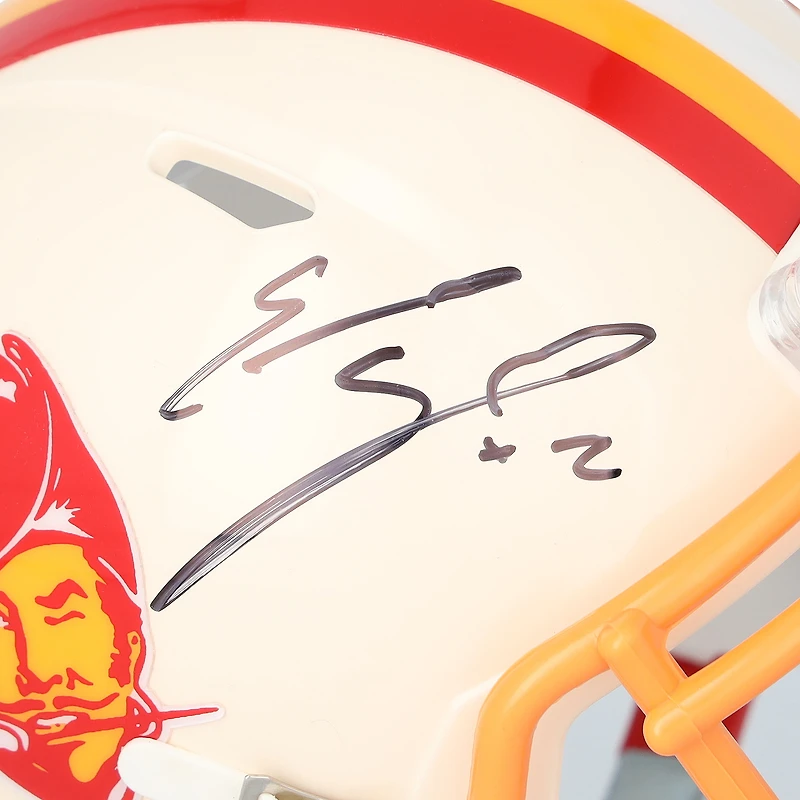 Emeka Egbuka Tampa Bay Buccaneers Autographed Riddell Retro Speed Mini Helmet