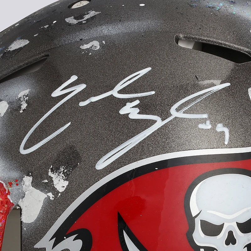 Emeka Egbuka Tampa Bay Buccaneers Autographed Riddell Speed Authentic Helmet - Art by Lady JDay - Limited Edition #1/1 - BB14002091