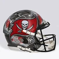 Casque Riddell Speed ​​Authentic autographié par Emeka Egbuka des Buccaneers de Tampa Bay - Illustration de Lady JDay - Édition limitée n° 1/1 - BB14002091
