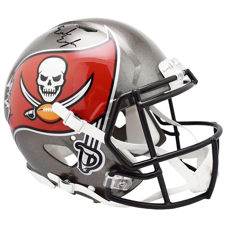 Casque Riddell Speed authentique autographié par Emeka Egbuka des Tampa Bay Buccaneers