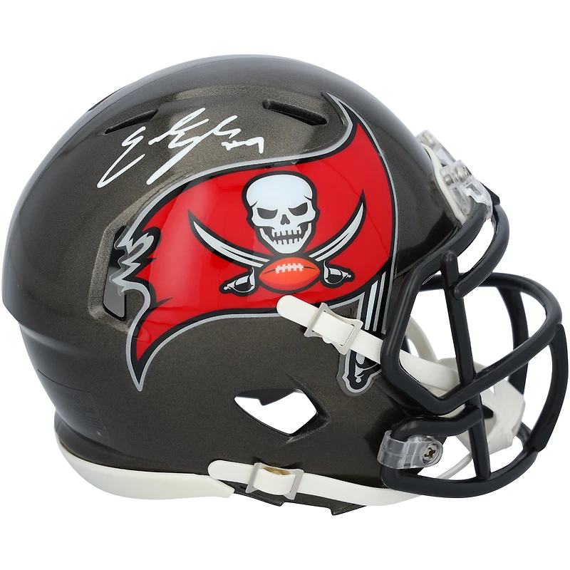 Casque Riddell Speed Mini autographié par Emeka Egbuka des Tampa Bay Buccaneers