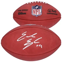 Ballon de football Wilson Duke dédicacé par Emeka Egbuka des Tampa Bay Buccaneers