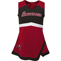 Girls Infant Red Tampa Bay Buccaneers Cheer Captain Jumper Dress