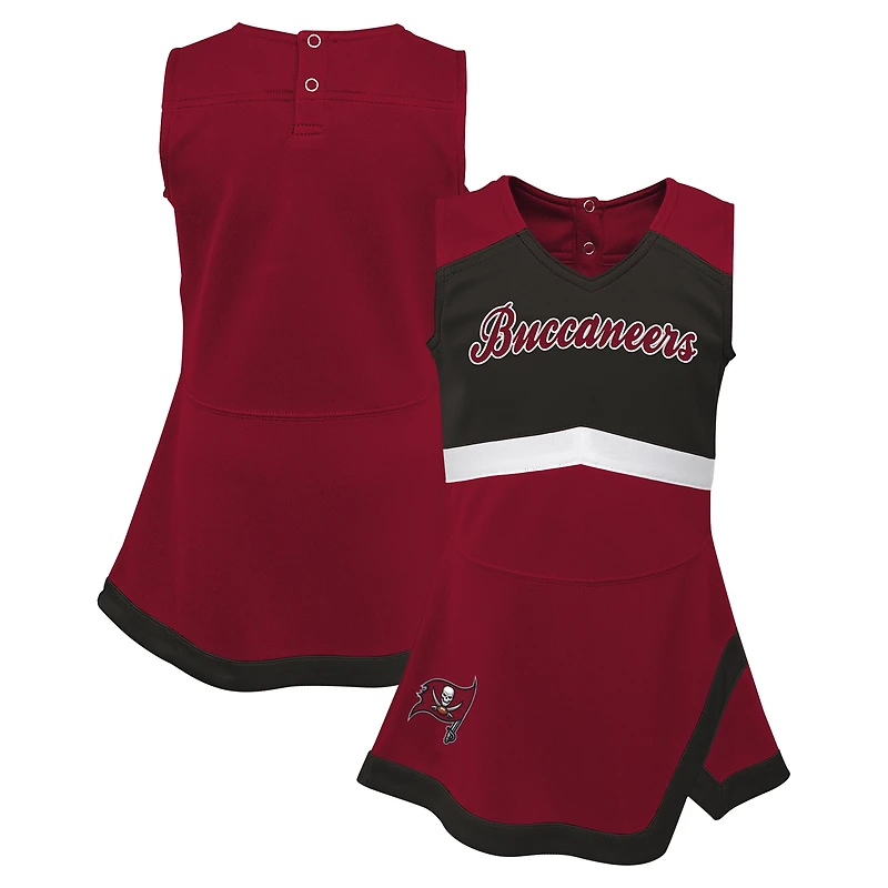 Robe rouge de capitaine des Tampa Bay Buccaneers pour petites filles avec bloomers