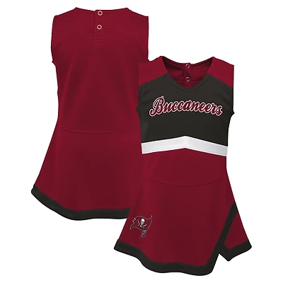Robe rouge de capitaine des Tampa Bay Buccaneers pour petites filles avec bloomers