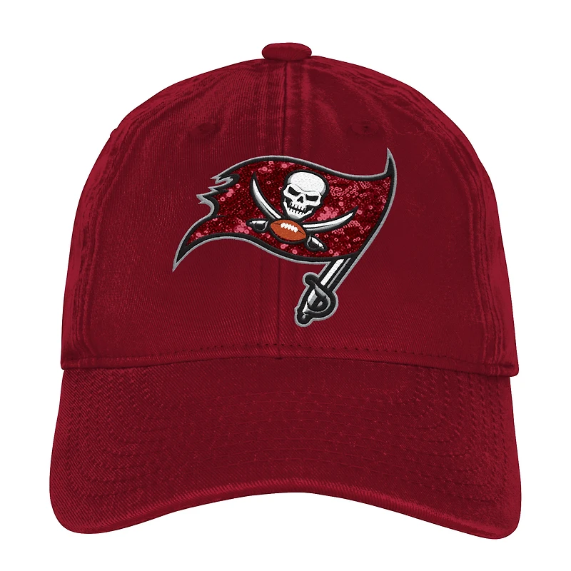 Casquette ajustable rouge Tampa Bay Buccaneers Gridiron pour jeunes filles Outerstuff