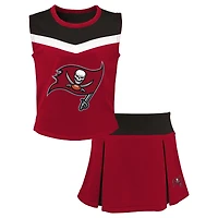 Ensemble de pom-pom girl deux pièces rouge Tampa Bay Buccaneers pour jeunes filles