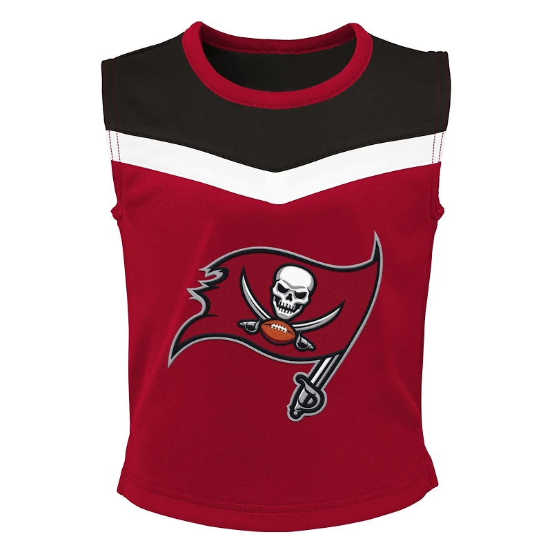 Ensemble deux pièces de pom-pom girl rouge Tampa Bay Buccaneers Spirit pour fille