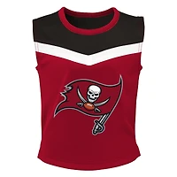 Ensemble deux pièces de pom-pom girl rouge Tampa Bay Buccaneers Spirit pour fille