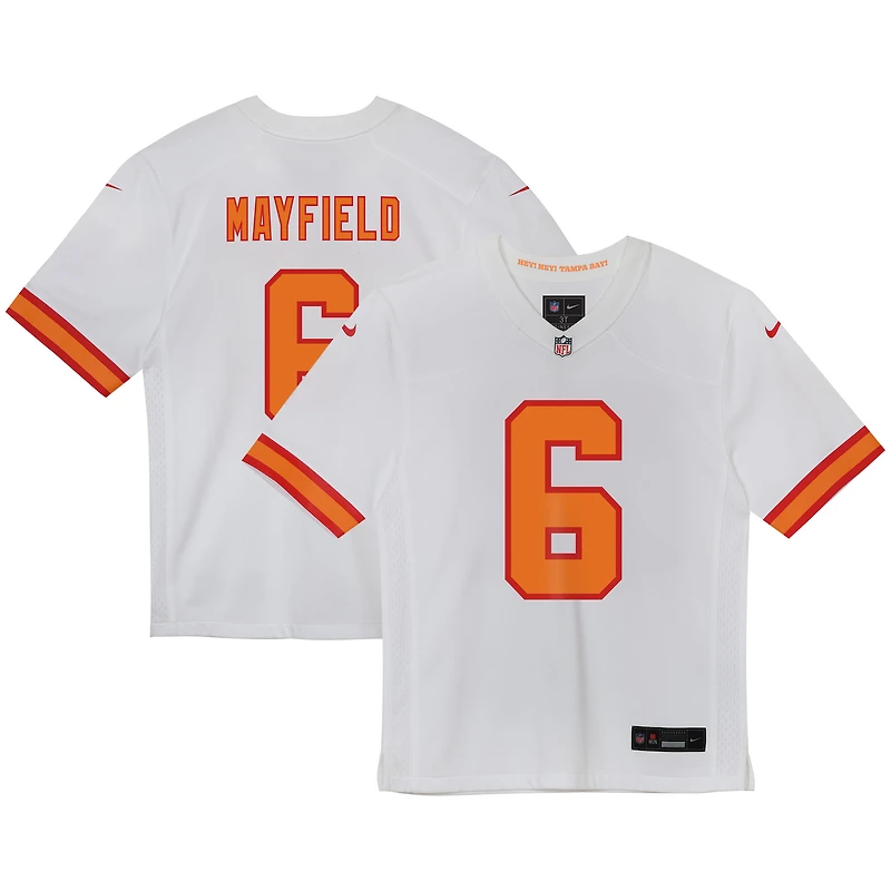 Maillot de match blanc '76 des Tampa Bay Buccaneers pour bébé Baker Mayfield