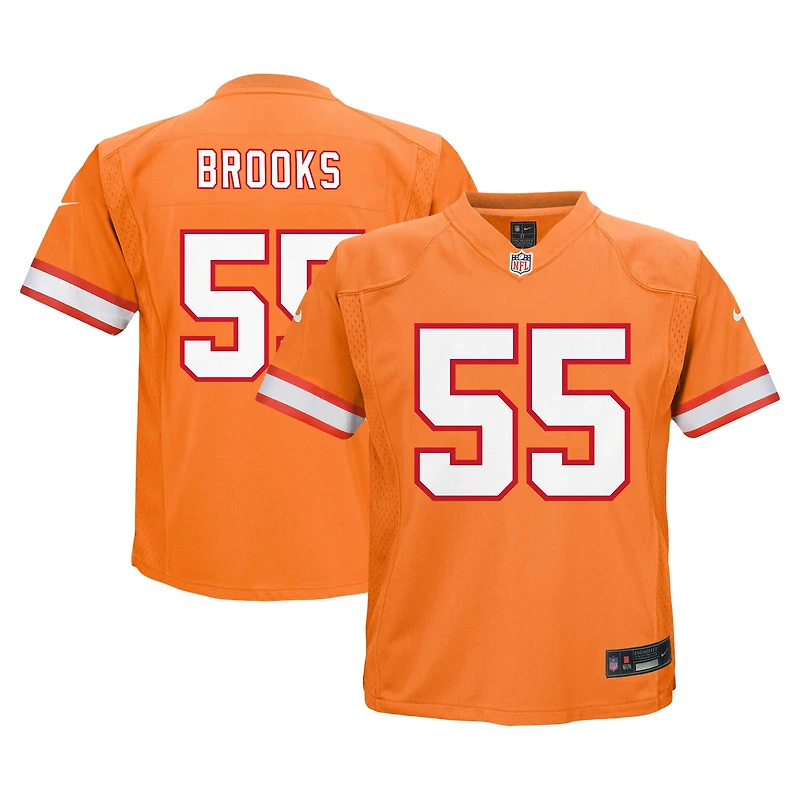 Maillot de jeu Nike Derrick Brooks orange des Tampa Bay Buccaneers pour enfant